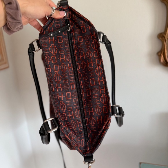 Harley Davidson Crossbody bag orange and black - Picture 7 of 15